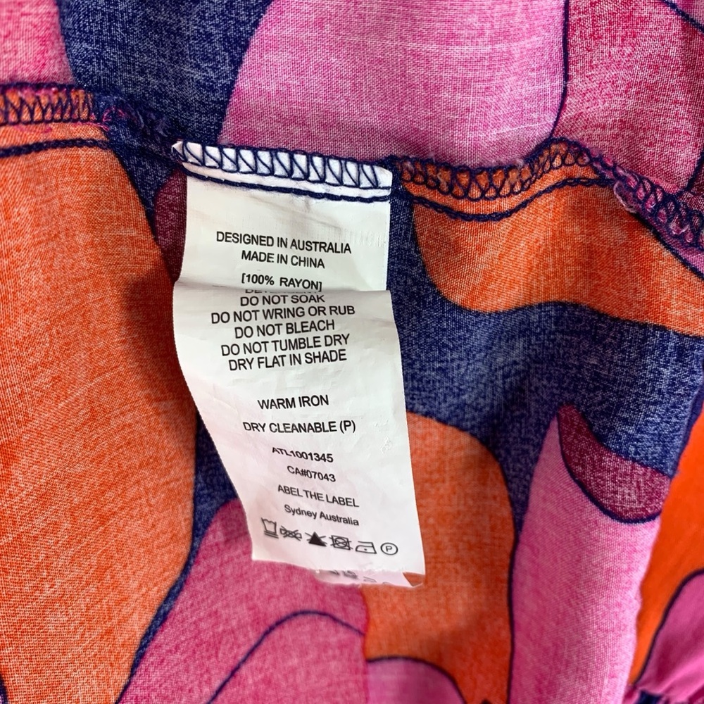 ABEL THE LABEL Vibrant Pink and Orange Women's Dress size small - Picture 15 of 16